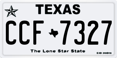 TX license plate CCF7327
