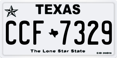 TX license plate CCF7329