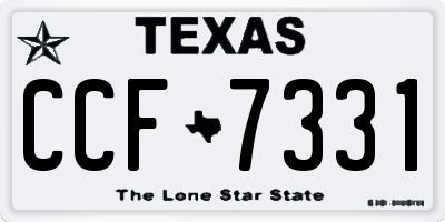 TX license plate CCF7331
