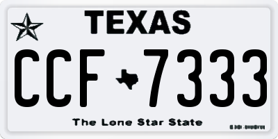 TX license plate CCF7333
