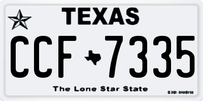 TX license plate CCF7335