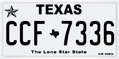 TX license plate CCF7336