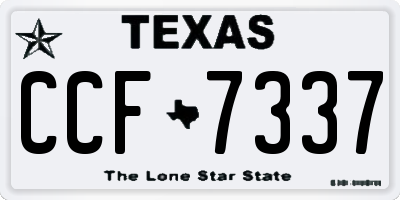 TX license plate CCF7337
