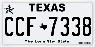 TX license plate CCF7338