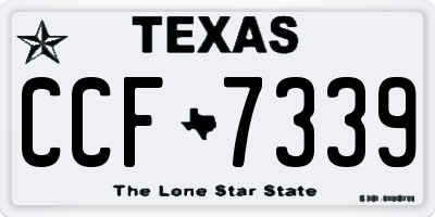 TX license plate CCF7339