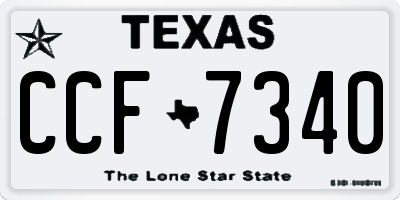 TX license plate CCF7340