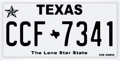 TX license plate CCF7341