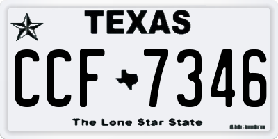 TX license plate CCF7346