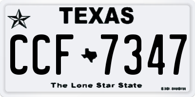 TX license plate CCF7347