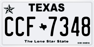 TX license plate CCF7348