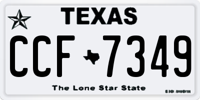 TX license plate CCF7349
