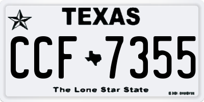 TX license plate CCF7355
