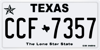TX license plate CCF7357