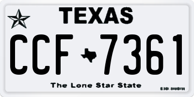 TX license plate CCF7361