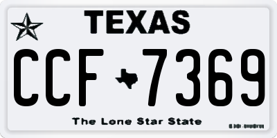 TX license plate CCF7369