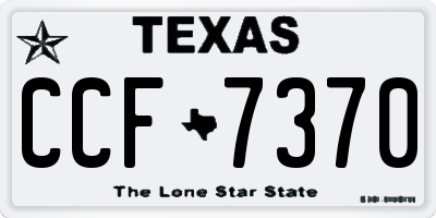 TX license plate CCF7370