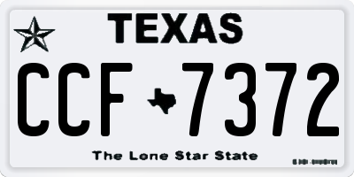 TX license plate CCF7372