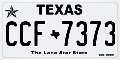 TX license plate CCF7373