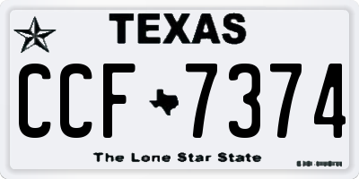 TX license plate CCF7374