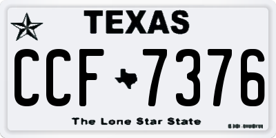 TX license plate CCF7376