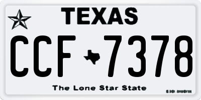 TX license plate CCF7378