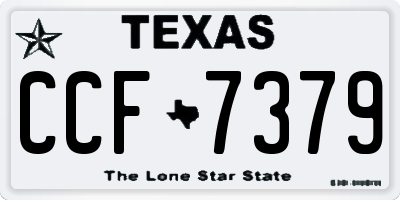 TX license plate CCF7379