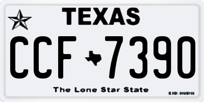TX license plate CCF7390