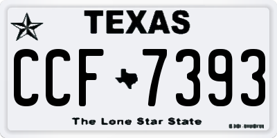 TX license plate CCF7393