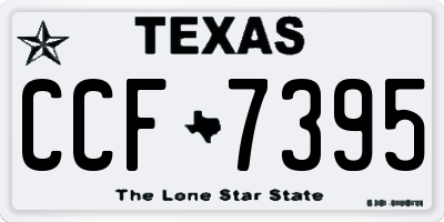 TX license plate CCF7395