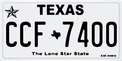TX license plate CCF7400
