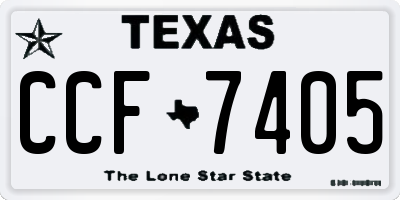 TX license plate CCF7405