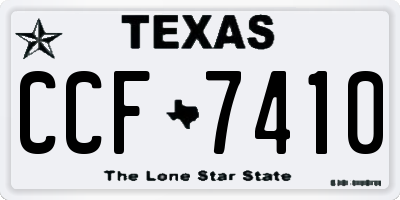 TX license plate CCF7410