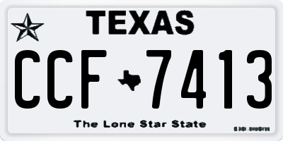 TX license plate CCF7413