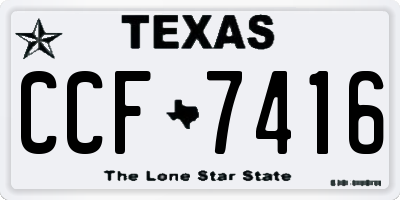 TX license plate CCF7416