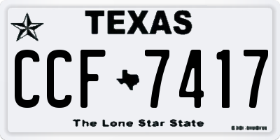 TX license plate CCF7417