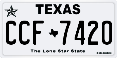 TX license plate CCF7420