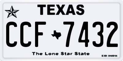 TX license plate CCF7432