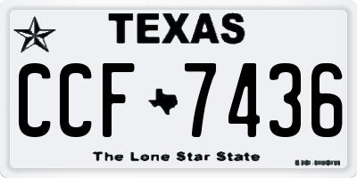 TX license plate CCF7436