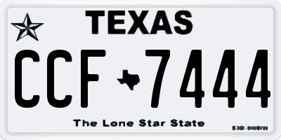 TX license plate CCF7444