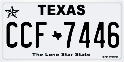 TX license plate CCF7446