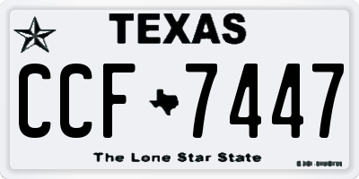 TX license plate CCF7447