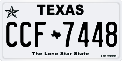 TX license plate CCF7448
