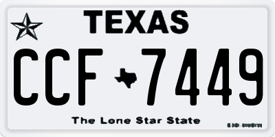 TX license plate CCF7449