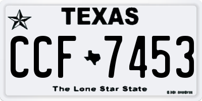 TX license plate CCF7453