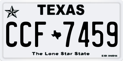 TX license plate CCF7459