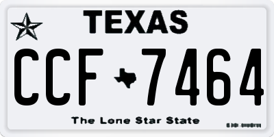 TX license plate CCF7464