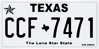 TX license plate CCF7471