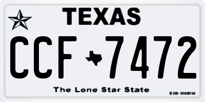 TX license plate CCF7472
