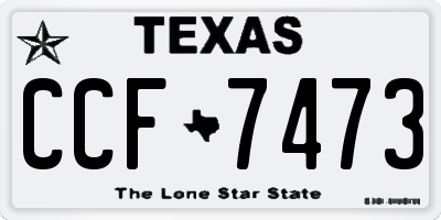 TX license plate CCF7473
