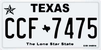 TX license plate CCF7475